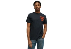 Superdry Kurzarmshirt Embroider Superstate Logo Tee Blau