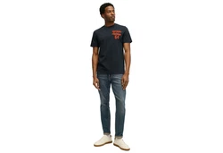 Superdry Kurzarmshirt Embroider Superstate Logo Tee Blau