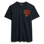 Superdry Kurzarmshirt Embroider Superstate Logo Tee Blau