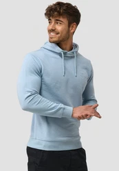 Indicode Hoodie Kapuzenpullover Simpson Hellblau/Blau