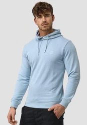 Indicode Hoodie Kapuzenpullover Simpson Hellblau/Blau