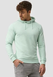 Indicode Hoodie Kapuzenpullover Simpson Hellgrün/Grün/Hellblau