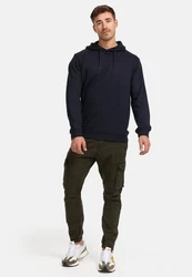 Indicode Hoodie Kapuzenpullover Simpson Dunkelblau/Schwarz