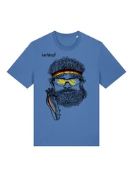 Karlskopf Rundhalsshirt Basic FUSSBALLER Blau
