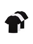 TOM TAILOR T-Shirt im Dreierpack schwarz/weiß