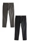 Next Chinohose Slim Fit Chinohose (2-tlg) Khaki/Dunkelgrau/Grau Next Chinohose Slim Fit Chinohose (2-tlg) Khaki/Dunkelgrau/Grau