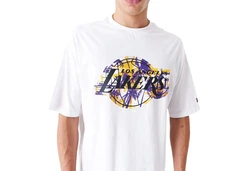 New Era T-Shirt NBA Loslak Large Infill weiß