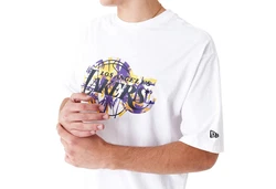 New Era T-Shirt NBA Loslak Large Infill weiß