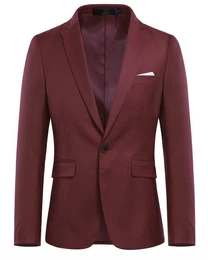 Anzugsakko Herren Slim Fit EIN Knopf Anzugjacke Herren Blazer fr Freizeit