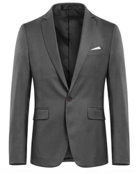 Allthemen Anzug zweiteiliger Businessanzug Slim Fit Dunkelgrau/Grau/Hellgrau