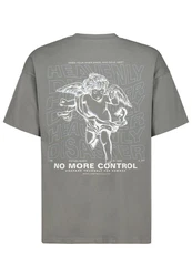 SUBLEVEL T-Shirt mit Backprint Grau/Hellgrau/Dunkelgrün/Dunkelgrau/Grün