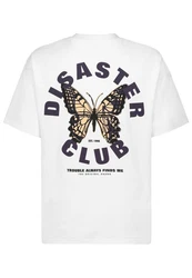SUBLEVEL T-Shirt mit Backprint Weiß/Creme/Grau