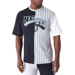 New Era T-Shirt NBA Bronet Half Pinstrip h.grey/blk