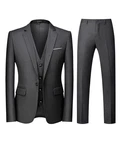 Allthemen Anzug Set Slim Fit ein Knopf Anzug für Hochzeit und Business Dunkelgrau/Grau/Dunkelblau