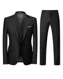Anzug (3 tlg, Anzug Set) im Slim Fit ein Knopf Anzge fr Hochzeit und Buisness
