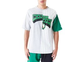New Era T-Shirt NBA Boscel Half Pinstrip weiß/grün