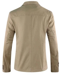 Allthemen Herren Sakko Slim Fit Sportsakko Khaki/Beige
