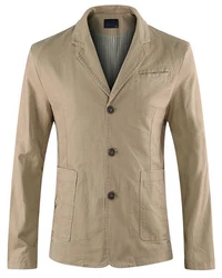 Allthemen Herren Sakko Slim Fit Sportsakko Khaki/Beige