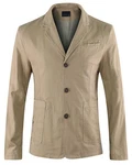 Allthemen Herren Sakko Slim Fit Sportsakko Khaki/Beige