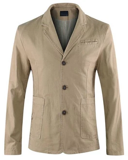 Allthemen Herren Sakko Slim Fit Sportsakko Khaki/Beige