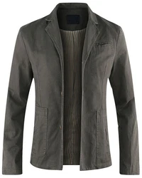 Allthemen Herren Sakko Slim Fit Sportsakko Khaki/Dunkelgrün/Grau/Dunkelgrau/Braun