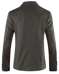 Allthemen Herren Sakko Slim Fit Sportsakko Khaki/Dunkelgrün/Grau/Dunkelgrau/Braun