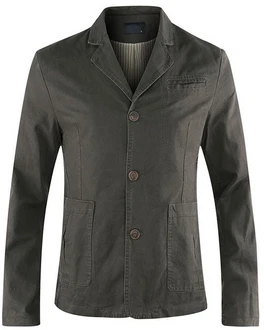 Allthemen Herren Sakko Slim Fit Sportsakko Khaki/Dunkelgrün/Grau/Dunkelgrau/Braun