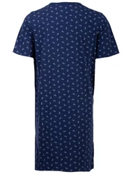 Henry Terre Nachthemd Kurzarm Dunkelblau/Blau