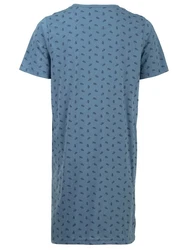 Henry Terre Nachthemd Kurzarm Blau/Hellblau/Grau