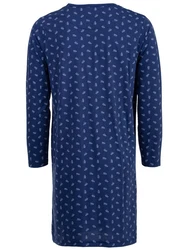 Henry Terre Nachthemd Langarm Dunkelblau/Hellblau/Blau