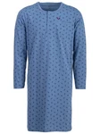 Henry Terre Nachthemd Langarm Hellblau/Blau