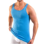 HERMKO Achselhemd Tank Top Herren 3000 Blau/Hellblau