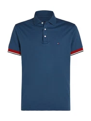 Tommy Hilfiger Poloshirt Interlock Sleeve Detail Reg Polo Dunkelblau/Blau