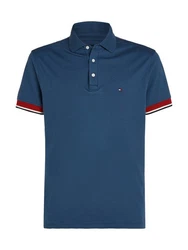 Tommy Hilfiger Poloshirt Interlock Sleeve Detail Reg Polo Dunkelblau/Blau