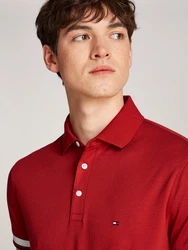 Tommy Hilfiger Poloshirt Interlock Sleeve Detail Reg Polo Rot/Dunkelrot