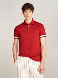 Tommy Hilfiger Poloshirt Interlock Sleeve Detail Reg Polo Rot/Dunkelrot