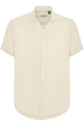 Blend Kurzarmhemd BHShirt Khaki/Weiß/Beige