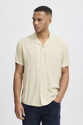 Blend Kurzarmhemd BHShirt Khaki/Weiß/Beige