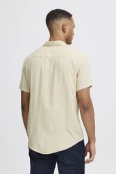Blend Kurzarmhemd BHShirt Khaki/Weiß/Beige