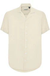 Blend Kurzarmhemd BHShirt Khaki/Weiß/Beige