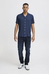 Blend Kurzarmhemd BHShirt Blau/Dunkelblau