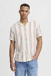 Blend Kurzarmhemd BLEND BHShirt Beige/Gelb/Grün/Creme/Weiß/Braun