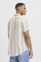 Blend Kurzarmhemd BLEND BHShirt Beige/Gelb/Grün/Creme/Weiß/Braun