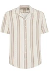 Blend Kurzarmhemd BLEND BHShirt Beige/Gelb/Grün/Creme/Weiß/Braun