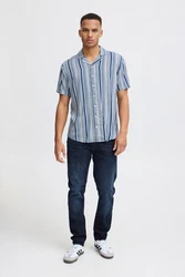 Blend Kurzarmhemd BLEND BHShirt Blau/Grün
