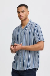 Blend Kurzarmhemd BLEND BHShirt Blau/Grün