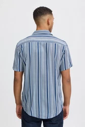 Blend Kurzarmhemd BLEND BHShirt Blau/Grün