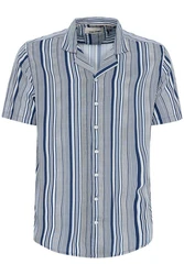 Blend Kurzarmhemd BLEND BHShirt Blau/Grün