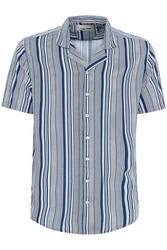 Blend Kurzarmhemd BLEND BHShirt Blau/Grün