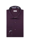 seidensticker Businesshemd Regular Langarm Kentkragen Uni Bordeaux/Lila/Dunkelrot/Dunkelblau